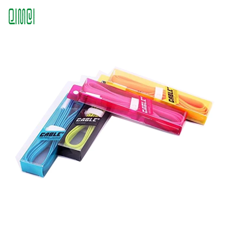 Fashion  PVC Plastic Retail Packaging Box   USB Cable Line packaging