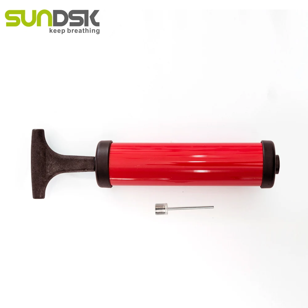 8 inch custom logo and color basketball soccer ball air pump hand air pump with needle