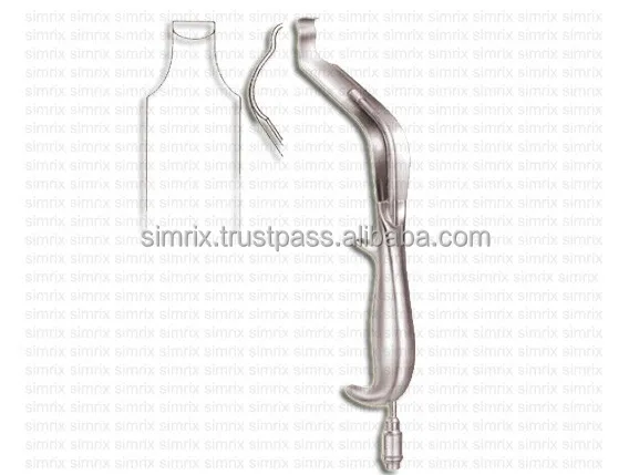 
Deaver Retractor With Fiber Retractor 25mm wide, Plastic Surgery Instruments, Simrix 