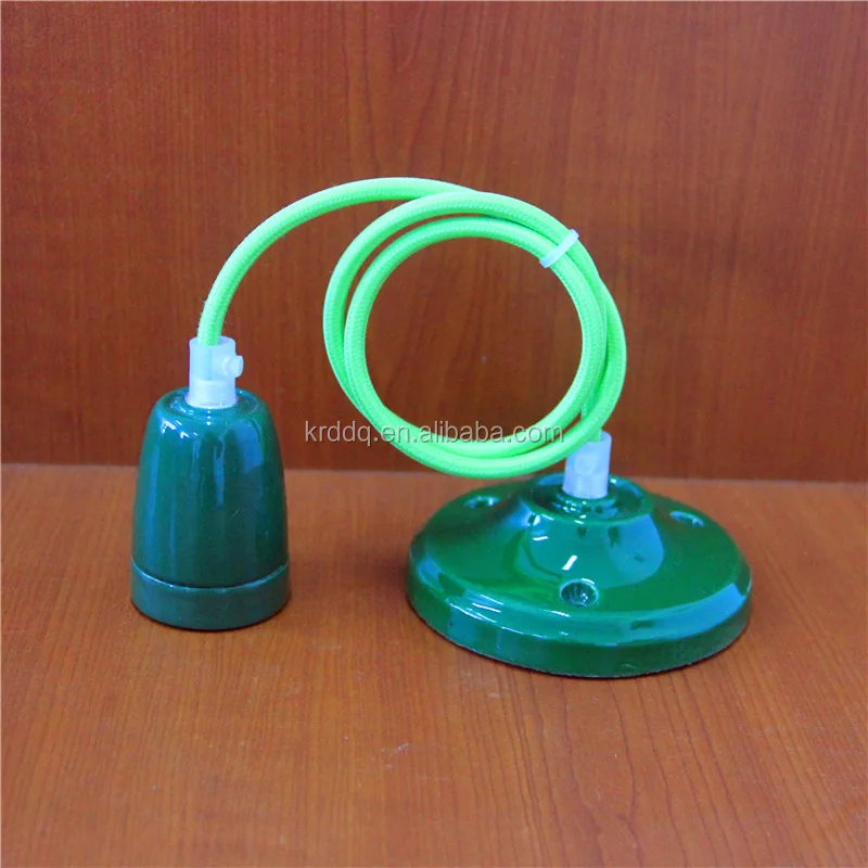 510 screw shell vintage decorative e27 porcelain lamp holder with wire