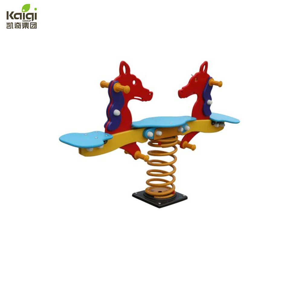 Kaiqi 2018 Hot Selling Dog Kids Cute Plastic Toys Outdoor Playground -Spring Seesaw for Backyard and Community