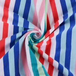 New design 100% natural organic combed cotton knitting stripe single jersey fabric for T shirt