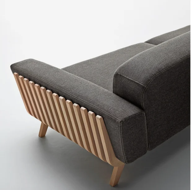 New Fabric Design Living Room Sofa Set Modern Retro Solid Wood Corner Sofa Factory Wholesales Price Sofa