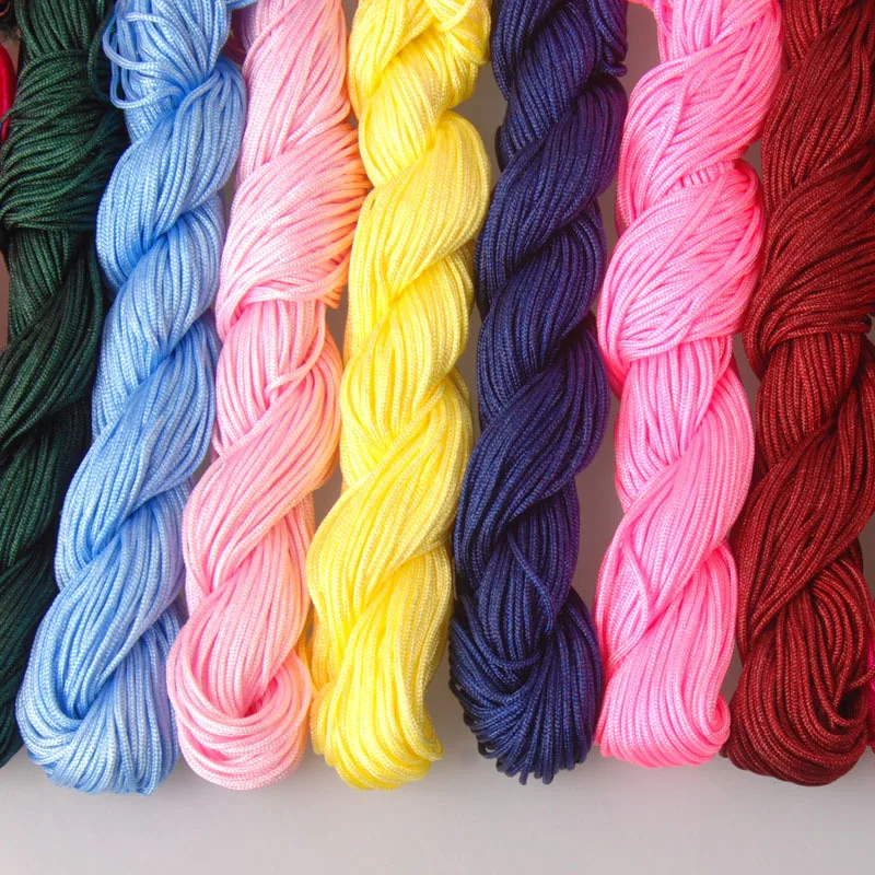 LONGJIE polyester braided string 1MM 72th jade cord for making jewelry