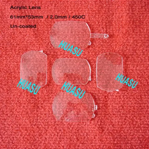 Линзы для очков акриловая «Прямоугольная форма прозрачный акриловый материал» оптических оправ демо-линз