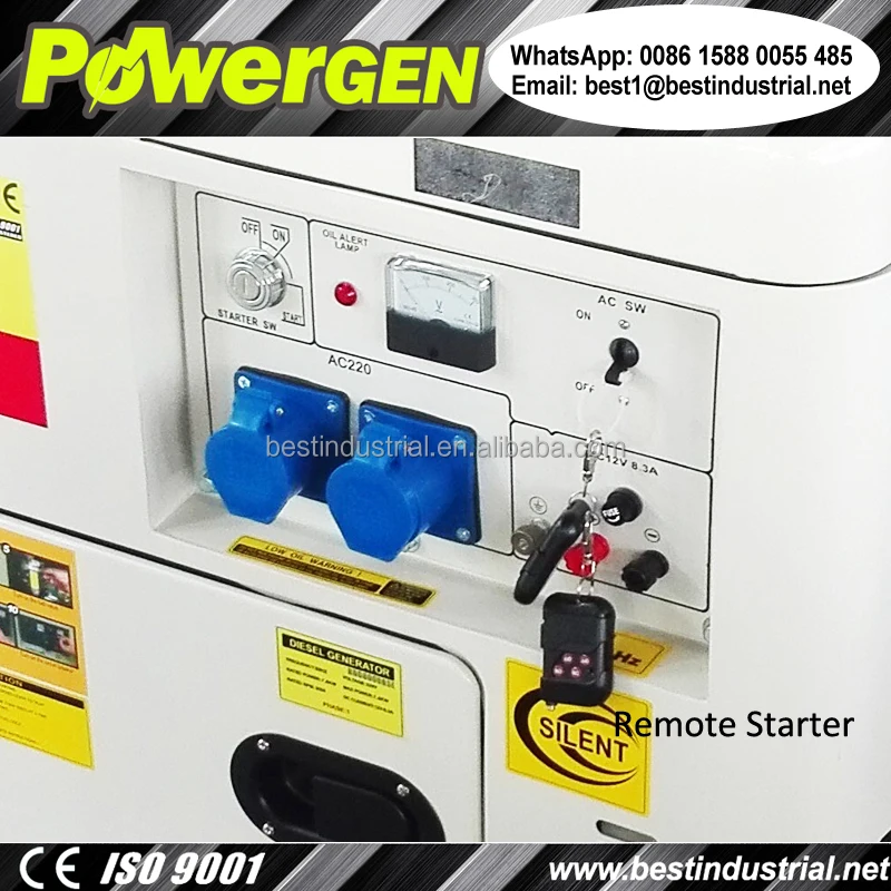 With Cooling Fan!!! POWERGEN Open From The Top design Silent Diesel Generator 8KW