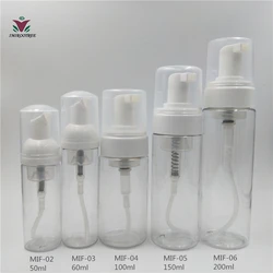 30ml 50ml 60ml 100ml 120ml 150ml 200ml PET Cosmetics Soap Foam pump Bottle Foam Eyelash Dispenser Bottle