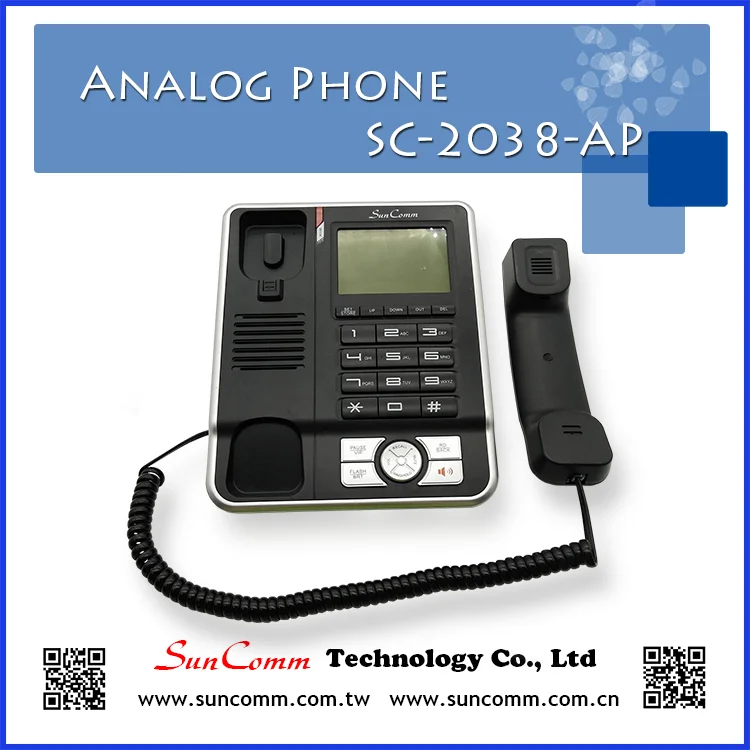 SC-2038- AP Caller ID телефон (аналоговый с 16-значный ЖК-дисплей 61 VIP номеров 2 Уровни громкой связи)
