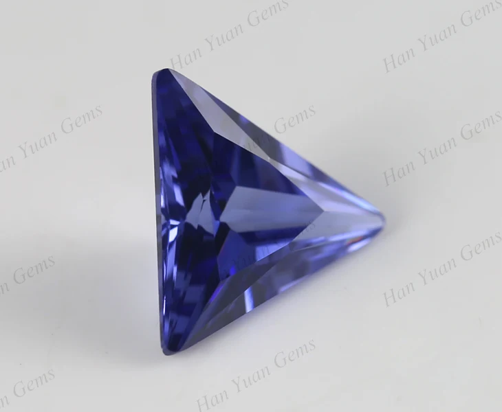 Tanzanite Triangle Shape Semi CZ Gems For Clothing