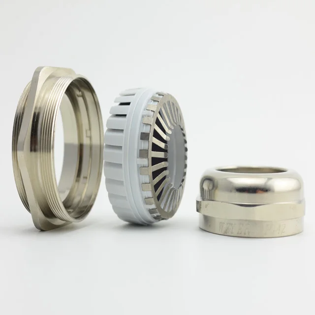 Удлиненная Метрическая резьба IP68 никелированная латунная металлическая кабельная втулка