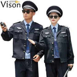 Gaberdine Jacket Security Guard Officer Uniforms winter coat Military Tactical clothes