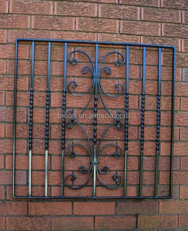 powder coated ornamental iron window grills