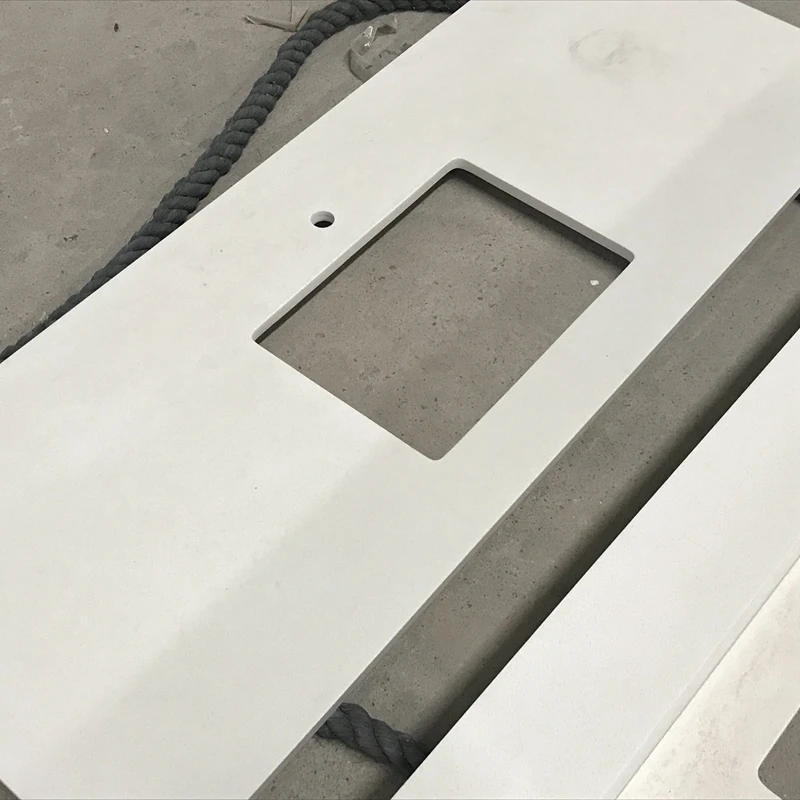 Chinese supplier artificial marble Calacatta white quartz countertop