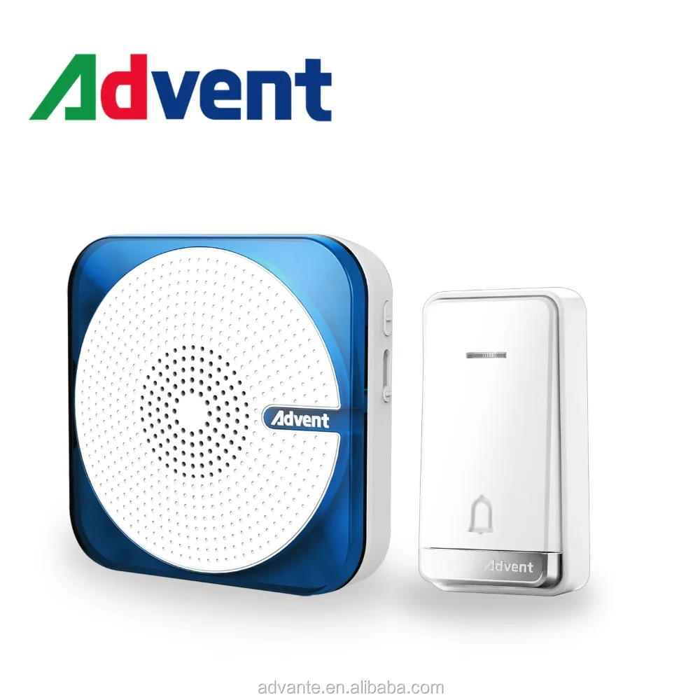 2018 new design wireless doorbell kinetic battery free bell push multiple color plug in receiver