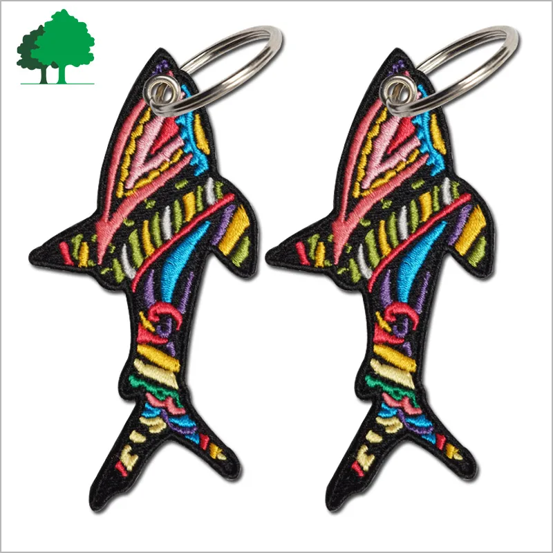 Customization Twill Embroidery Keychain