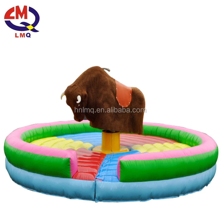 2017 top sales amusement park electric inflatable games red mechanical bull rides for sale