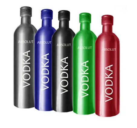 Aluminum drinking bottle for red wine non alcoholic