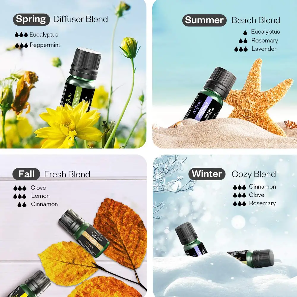 
Private Label Pure Organic Essential Oil Set 