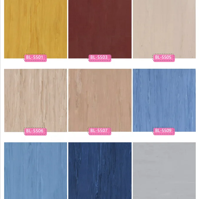 medical field recycled  homogeneous vinyl plastic pvc Flooring