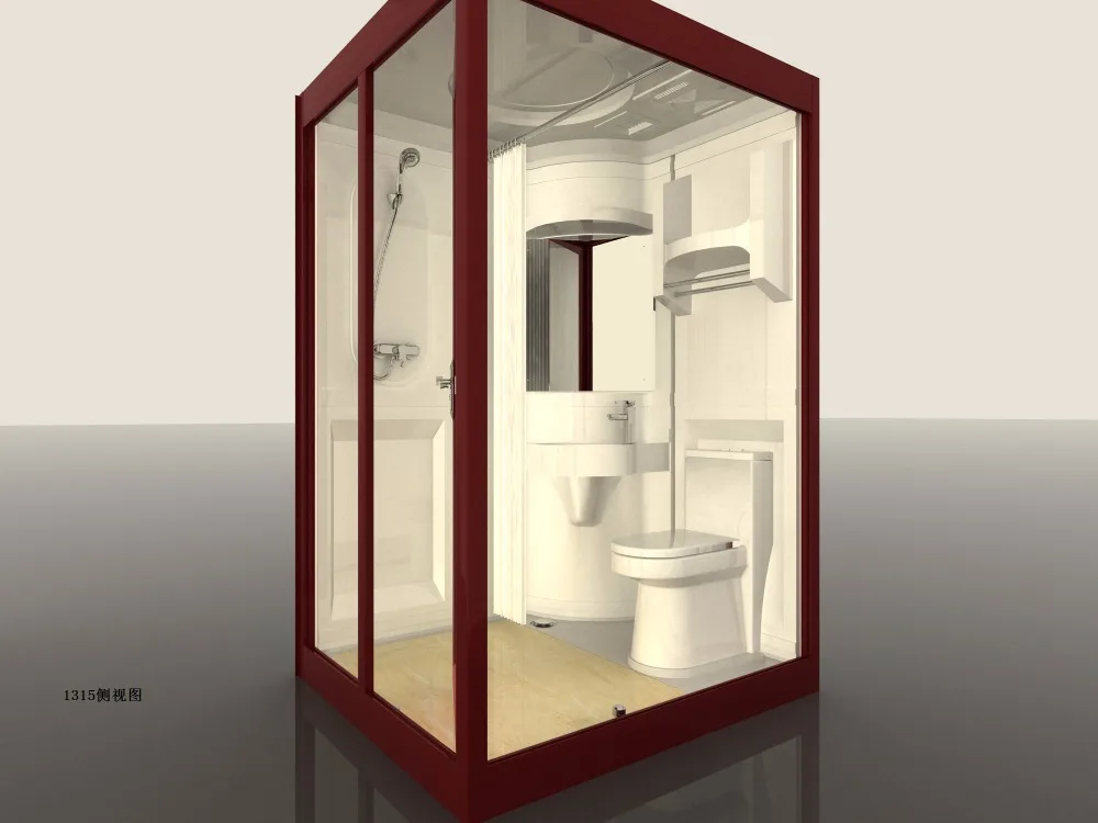 AN1216 modular portable all in one bathroom pod student accomodation dormitory  shower room for trailer house motel