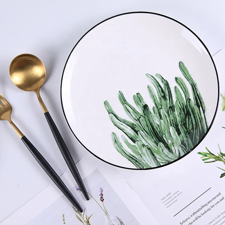 
portuguese palm leaf design crockery dinnerware 
