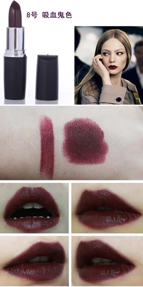 Melason Golden Aunt Color Lipstick Vampire Charm Purple Blue Black Deep Red Private Label Natural Cosmetic Lipstick