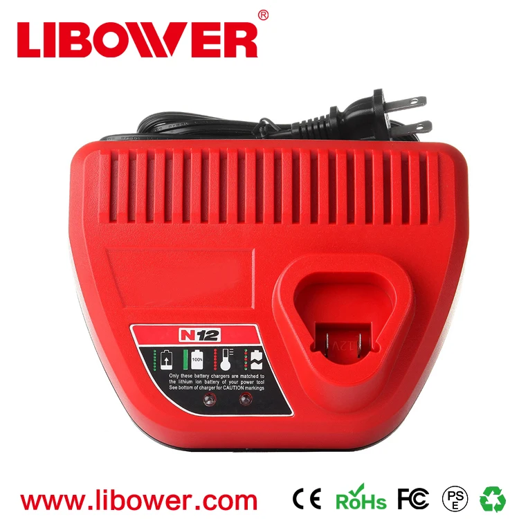 Replacement Fast Charger for Milwaukee Power Tool 12V 3.0A Replacement Li-ion Battery Charger for Milwaukee Cordless Power