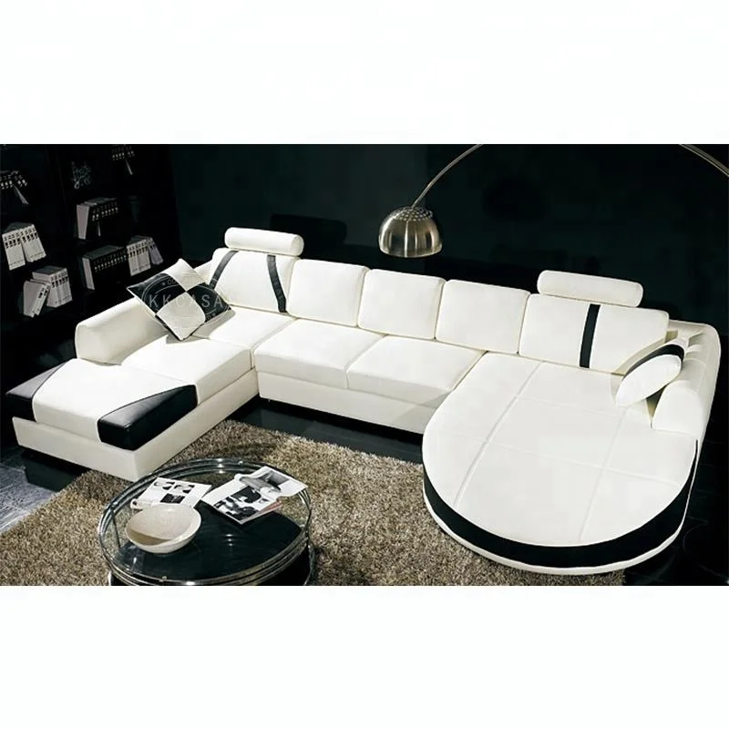 Home Living Room Furniture Modern U L Shaped Couch Fabric Sectional Corner 7 Seater Combination Sofa Set