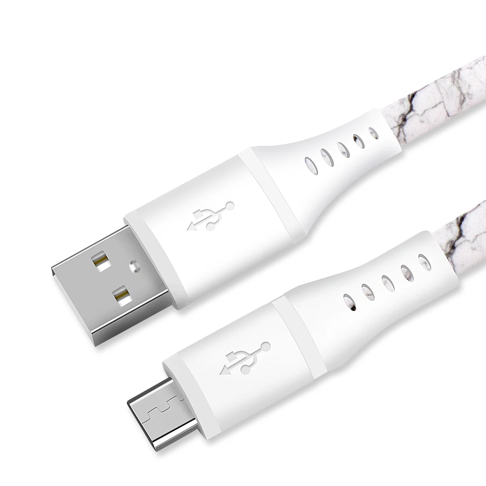 
Marble Usb Cable Flat Usb Cable Micro Usb Data Cable for android 