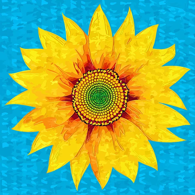 Customized DIY Kit Paint By Numbers Flowers Oil Painting Art