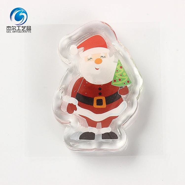 
Best price decorative sticker, Christmas Santa claus Led lighted gel clings 