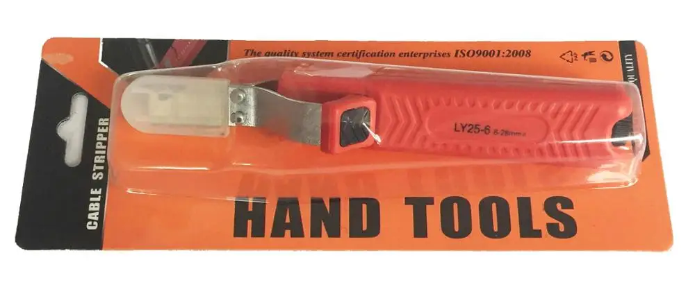 LY25-6 wire stripper knife PVC,rubber,PTFE silicone 8-28mm cable stripping knife mini electrician knife