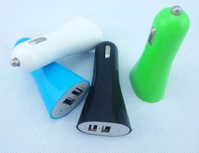 Big Horn Shape 5V 2.1A 2 Port Dual Two USB Car Charger Adapter