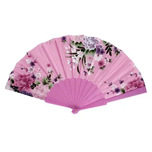 
Hot Sales Spanish Fabric Folding Hand Fan with plastic ribs hand fan 