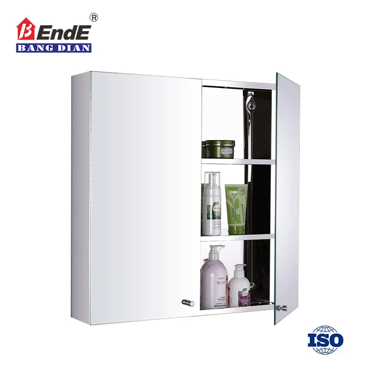 High Quality OEM And ODM wall hanging bathroom storage cabinet furniture stainless steel bathroom mirror cabinet