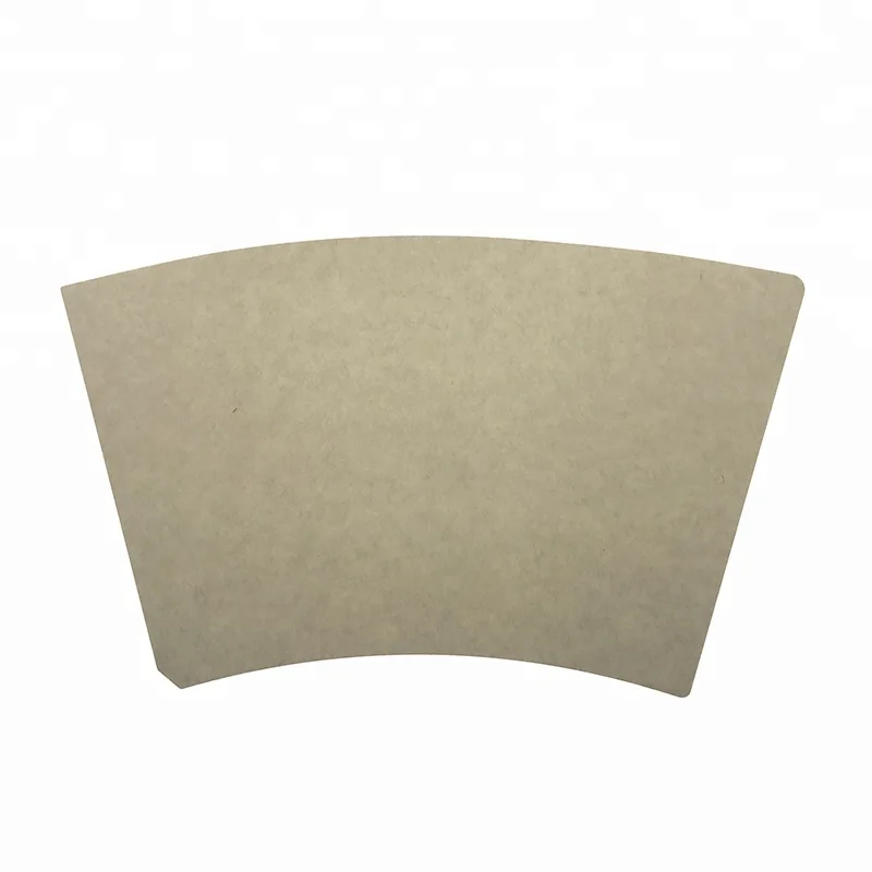 Custom printed PLA coated sugarcane coffee paper cup fan