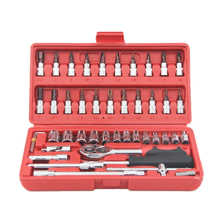 46PCS Automobile Sleeve Set Car Mechanic Tool Set