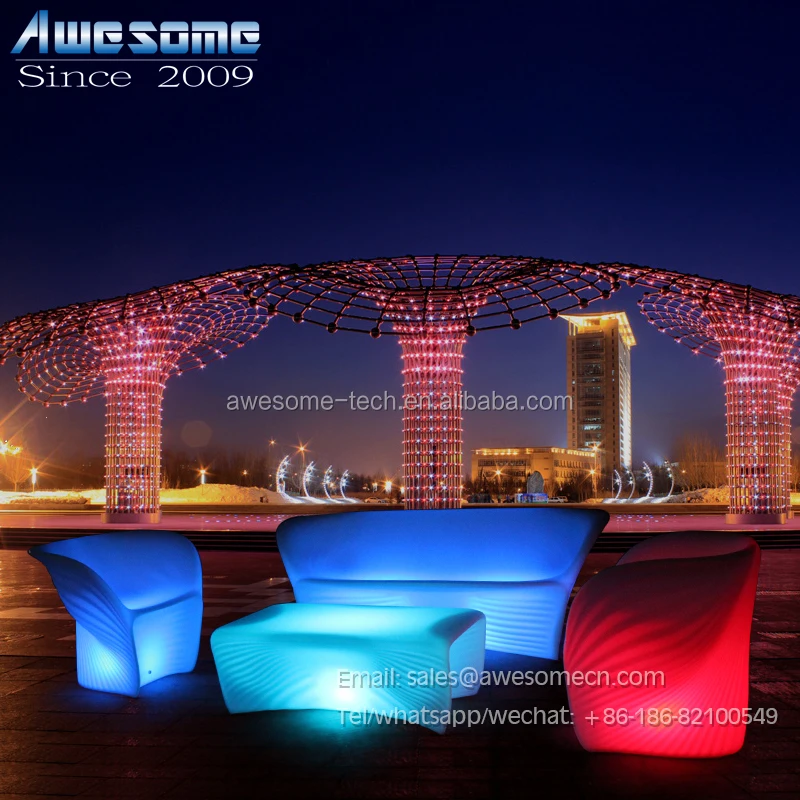 События на открытом воздухе Используйте PE Материал изменение цвета напор светодиодного дивана для ночного клуба