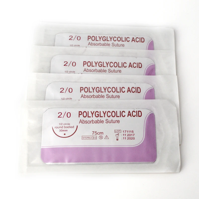 
Medical Surgical Absorbable PGA/PGLA 910 Suture Factory Price 