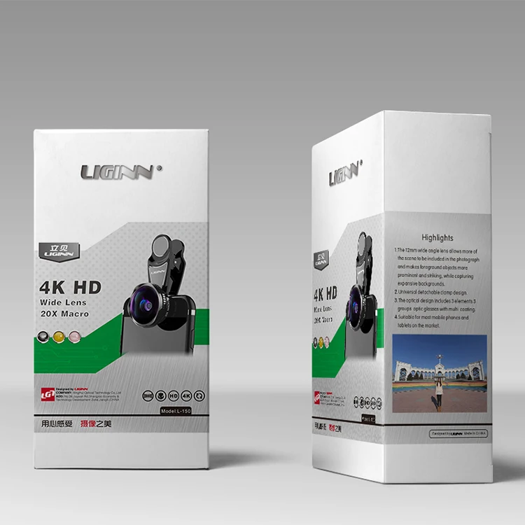 LIGINN Wholesale Mobile Phone Camera Lenses Wide angle Macro 2 in 1 lens