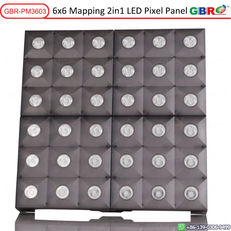GBR-PM3603 6x6 Mapping 2in1 LED Matrix Pixel Panel Light