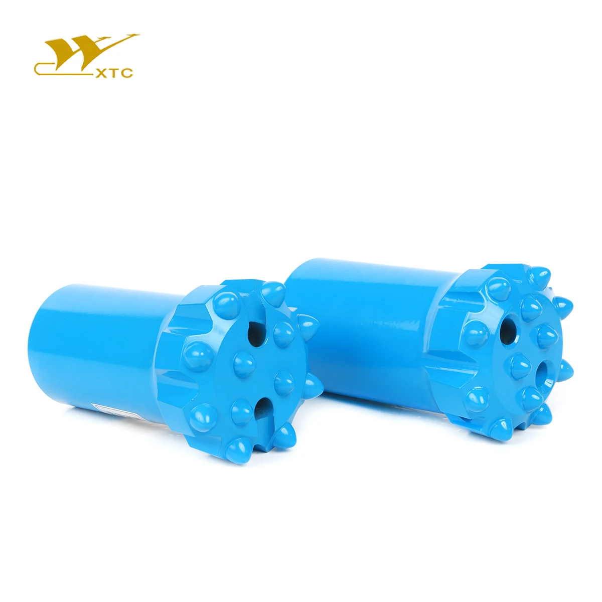 Expert in drilling engin Threaded Blue Tungsten Carbide Flat Face Hydro-electrical Etc. Tube Drill Bit Good Abrasive Tc Ball Tapered Button Bits Series Drilling tool making