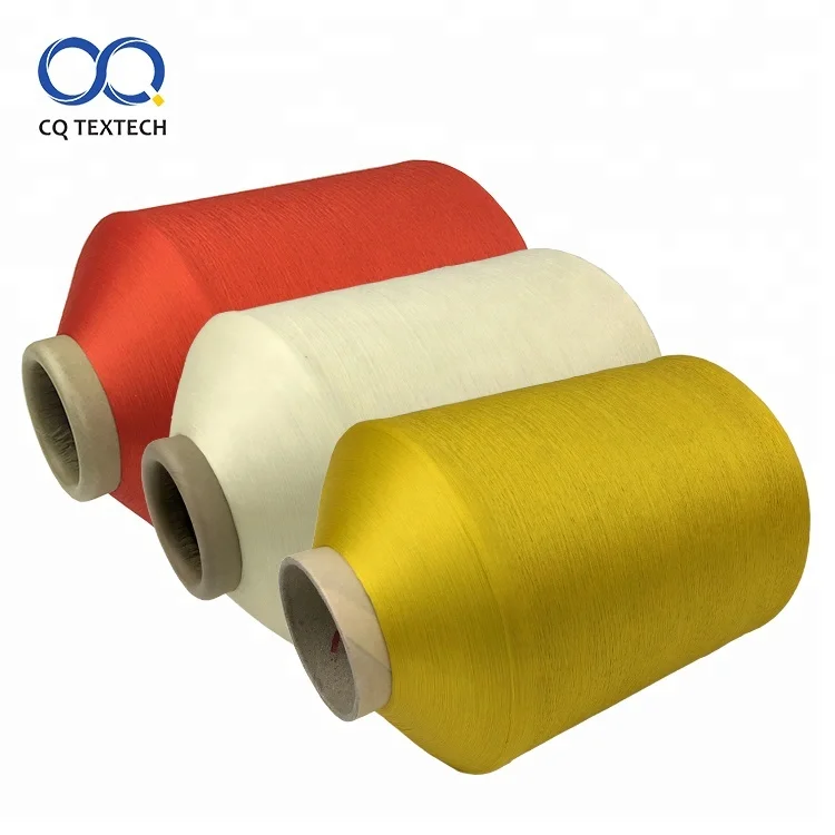 Высокая прочность цветные этикетки пряжи текстурированные полиэстер нити