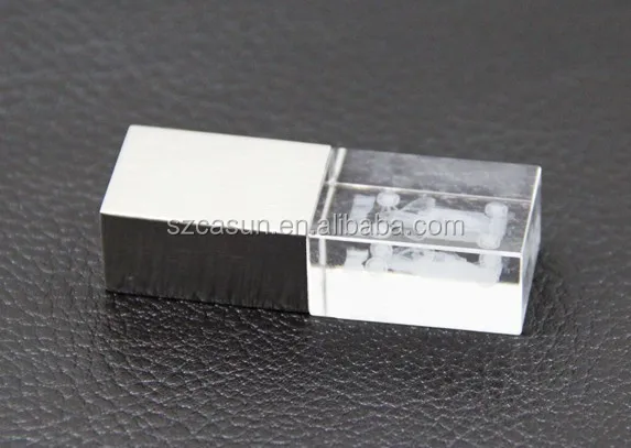 Самое новое прибытие 3D дизайн ЛОГОТИПА и Гравировки кристалл usb flash drive