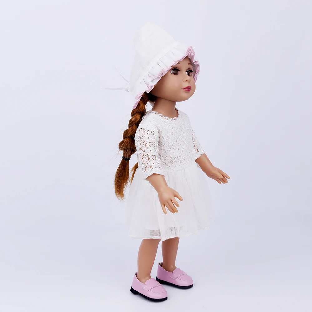 2023 princess dress white lace skirt fit for reborn baby doll