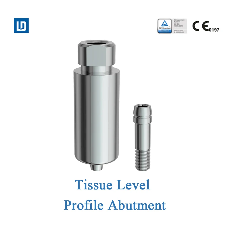 Dental abutment profile abutment tissue level compatible with Straumann