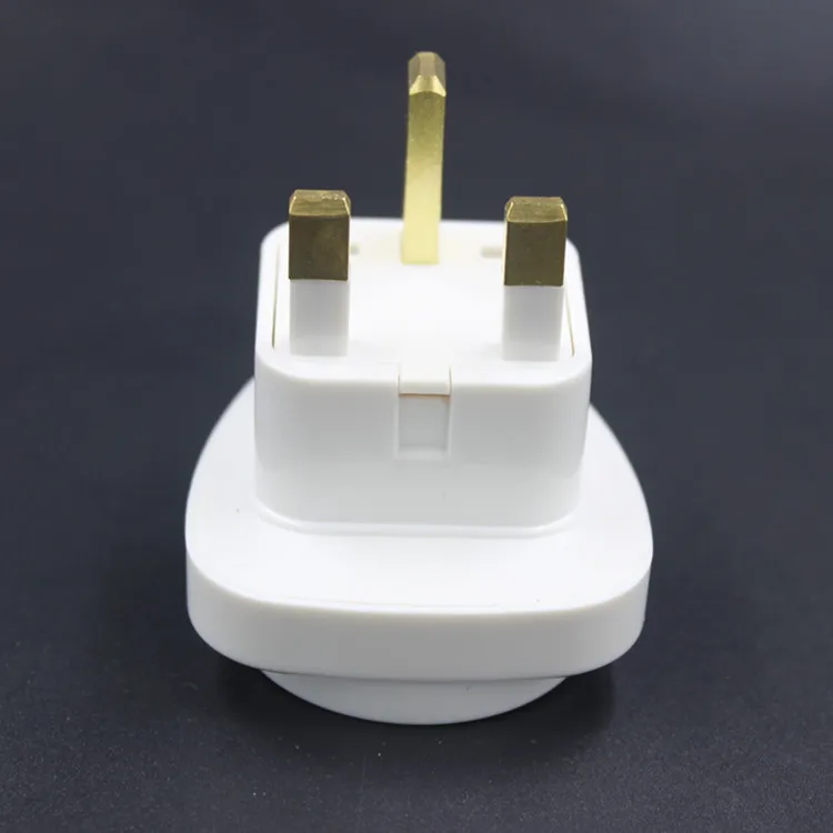 EU US UK AUS socket to Type G UK power converter plug with earth grounding