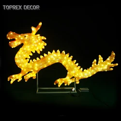 New Design New Year Dragon Boat Festival Decoration LED Dragon 3D Motif Light
