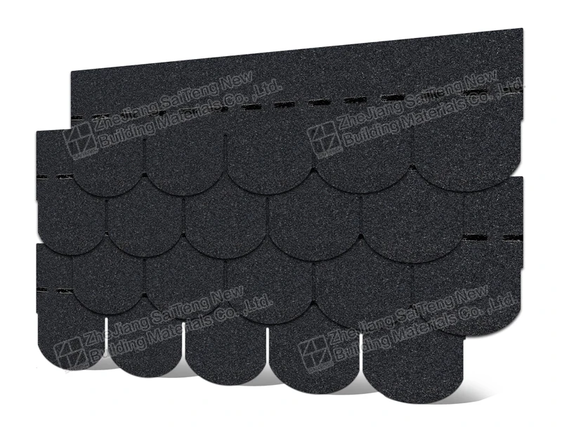 Gray Fish Scale Asphalt Roof Shingles for Roofing