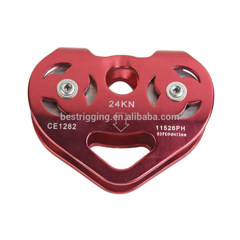 BT-AP86 Aluminum Outdoor Climbing Parallel Biaxial For Emergency Rescue Heart Pulley
